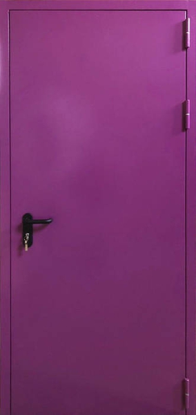 Противопожарная дверь с 3 петлями Однопольная глухая противопожарная дверь EI 60 RAL 4008 (не стандарт) (10)